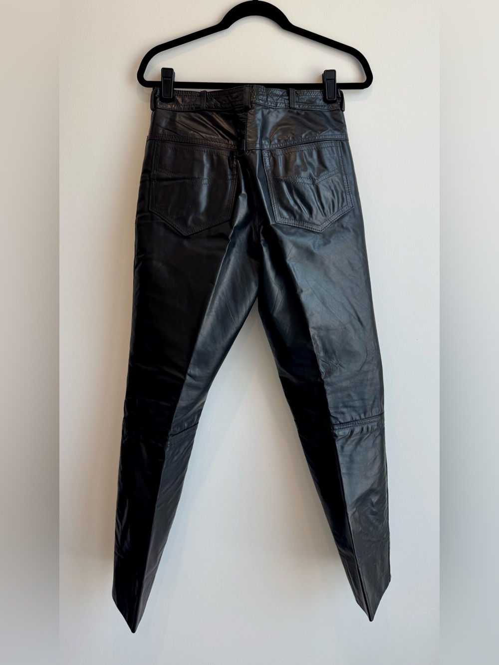 Vintage Men's Black Leather Pants